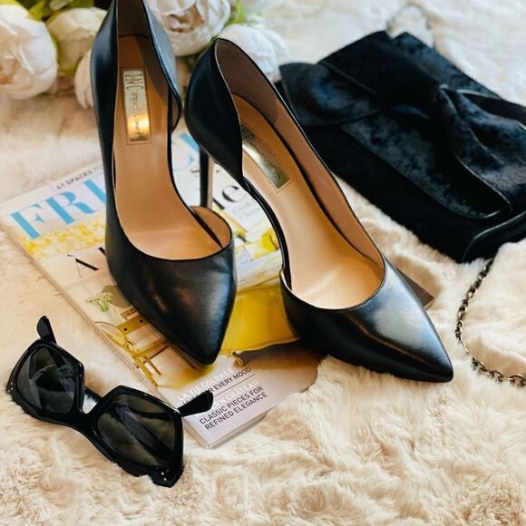 ♥️ Black Stiletto d’Orsay Heels/Shoes, size 8.5 - Picture 3 of 13
